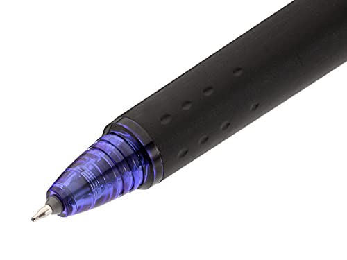 Pilot FriXion Point Clicker - Lote de 2 bolígrafos retráctiles borrables azules de punta fina de 0,5 mm + 2 juegos de 3 recambios azules + goma