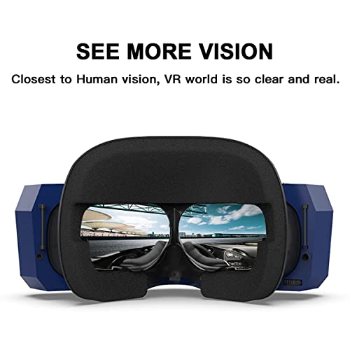 Pimax Vision 8K X VR Headset with Dual Native 4K CLPL Displays, 200 Degrees FOV, Fast-Switched Gaming RGB Pixel Matrix Panels for PC VR Steam Games Videos, USB Powered, KDMAS