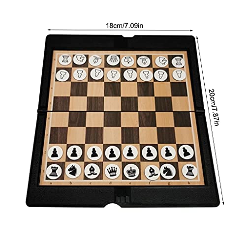 Piso Ultra-Thin International Chess Set Dobling Magnetic Chess Set Mini Portable Travel Chess Board Juego (tamaño : 18x20cm)