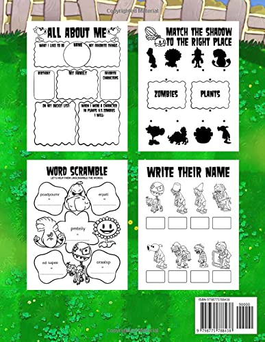 Plants Vs Zombies Activity Book: Giving You Not Only One Or Two But Also A Collection Of Amazing Activities To Relax, Enjoy And Develop Skills.