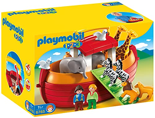 PLAYMOBIL- 1.2.3 Playset Maletín, Arca de Noé, Multicolor, 18m+ (6765)