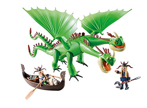 PLAYMOBIL DreamWorks Dragons Dragón 2 Cabezas con Chusco y Brusca, A partir de 4 Años (9458) , color/modelo surtido