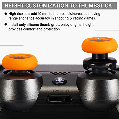 Playrealm FPS Thumbstick Grip Agarres para el Pulgar Extensor Y Impresión Caucho Silicona Apretón Cubrir 2 juegos para PS4 (Baloncesto)