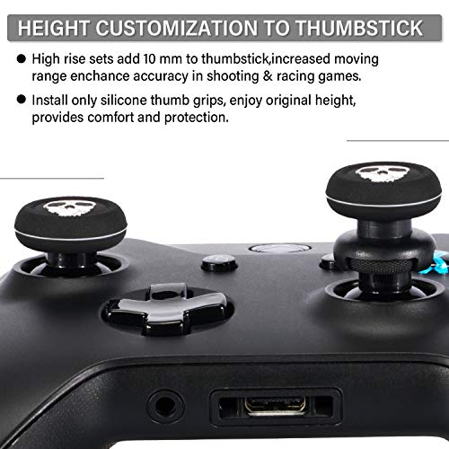 Playrealm FPS Thumbstick Grip Agarres para el Pulgar Extensor Y Impresión Caucho Silicona Apretón Cubrir 2 juegos para Xbox One (Fantasma)