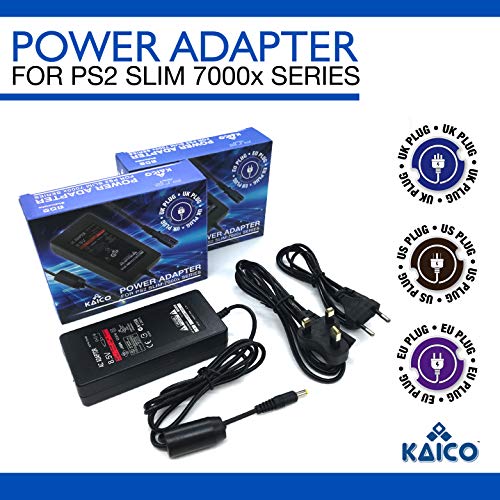 Playstation 2 PS2 Slim PSU Fuente de alimentación Adaptador de CA con enchufe EU compatible con la consola Sony PS2 70000 Slim - Fuente de alimentación de repuesto para Sony PlayStation 2 Slim Line