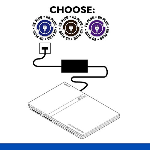 Playstation 2 PS2 Slim PSU Fuente de alimentación Adaptador de CA con enchufe EU compatible con la consola Sony PS2 70000 Slim - Fuente de alimentación de repuesto para Sony PlayStation 2 Slim Line