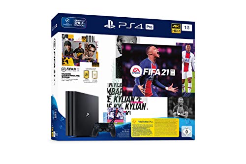 PlayStation 4 Pro Konsole - 1 TB JET Black mit EA Sports FIFA 21 PS 4 (inkl. kostenlosem Upgrade auf PS 5) [Importación alemana]
