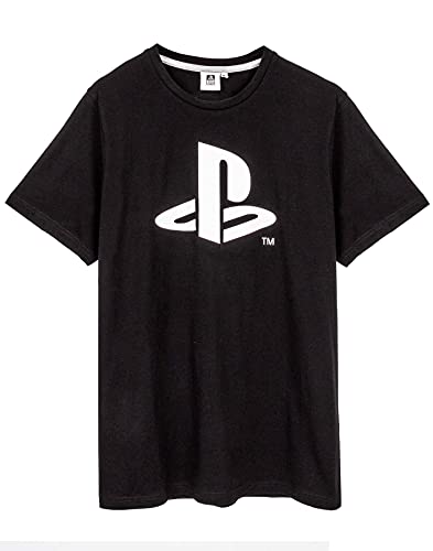 Playstation Pijamas Mens Camiseta con Pantalones Largos o Cortos PJS L