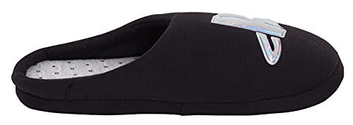 PlayStation Zapatillas de estar por casa para hombre con espalda abierta, forradas con forro polar, color negro, talla 46 EU