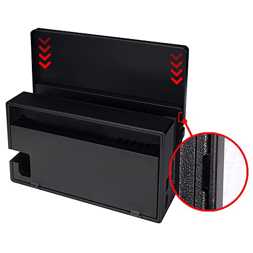PlayVital Protector para Nintendo Switch Accesorios Dock Carcasa para Charging Dock Cover Cubierta de Polvo Anti-Rayas Placa Solid Funda para Nintendo Switch Dock-No Incluye Dock(Galaxia Púrpura)