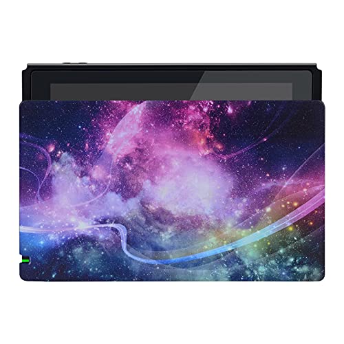 PlayVital Protector para Nintendo Switch Accesorios Dock Carcasa para Charging Dock Cover Cubierta de Polvo Anti-Rayas Placa Solid Funda para Nintendo Switch Dock-No Incluye Dock(Galaxia Púrpura)