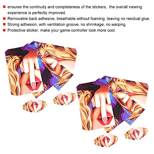 Plyisty Pegatina Protectora PS4, Pegatina Protectora de Piel Sexy Girl de Cuerpo Completo, 8 x para PS4 Host Sticker, 4 x Gamapad Sticker, para Sony PS4 Console Controller.