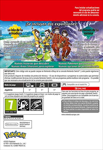 Pokémon Espada y Pokémon Escudo: Pase de expansión | Nintendo Switch - Código de descarga