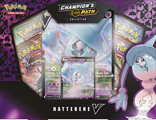 Pokémon POK80774 TCG: Champion's Path Hatterene V Box, Multicolor