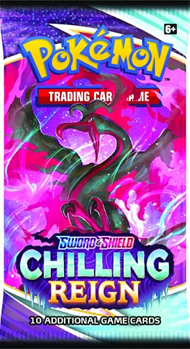 Pokémon | Sword & Shield 6 Chilling Reign Premium Blister (Uno al azar) | Juego de cartas | Edades 6+ | 2 jugadores | Más de 10 minutos de tiempo de juego