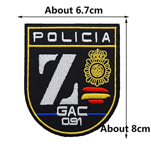 POLICIA G.A.C. 091 GAC Parches bordados militares Insignia de accesorios de ropa