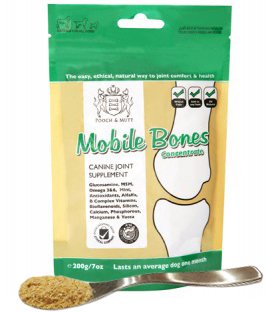 Pooch & Mutt - Health Supplement for Dog Joints (Comfort, Mobility & Strength) - Mobile Bones, 200g