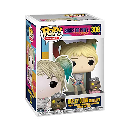 Pop Heroes: Birds of Prey- Harley Quinn w/Beaver, Multicolor, Estándar