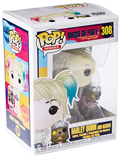 Pop Heroes: Birds of Prey- Harley Quinn w/Beaver, Multicolor, Estándar