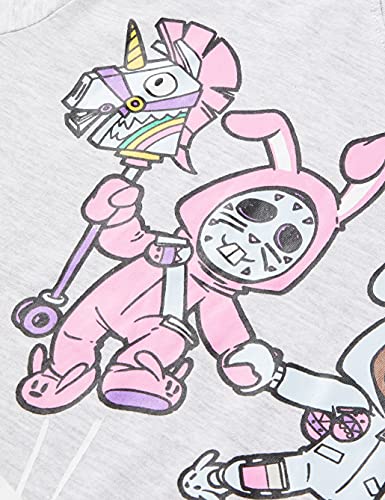 Popgear Fortnite Camiseta, Gris, 8-9 Años para Niños