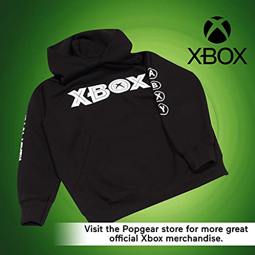 Popgear Xbox Ready to Play Boys Pullover Hoodie Black Sudadera con Capucha, Negro, 14-15 Years para Niños