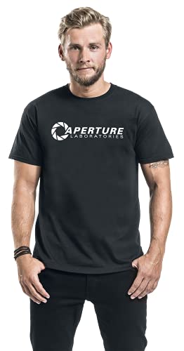 Portal 2 T-Shirt Aperture Labs, Black, Size Xl [Importación Alemana]