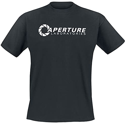 Portal 2 T-Shirt Aperture Labs, Black, Size Xl [Importación Alemana]