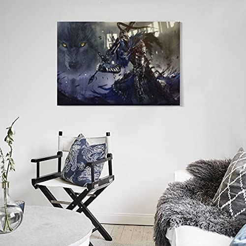 Póster de anime Dark Souls Remasterizado en lienzo y arte de la pared, impresión moderna para dormitorio familiar, 40 x 60 cm