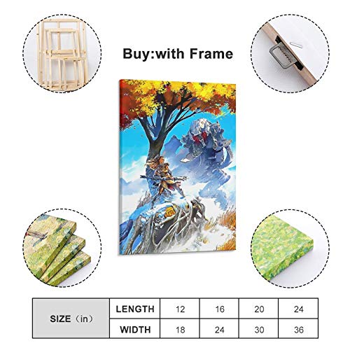 Póster de Horizonte Zero Dawn en lienzo y pared con impresión moderna para dormitorio familiar, 60 x 90 cm