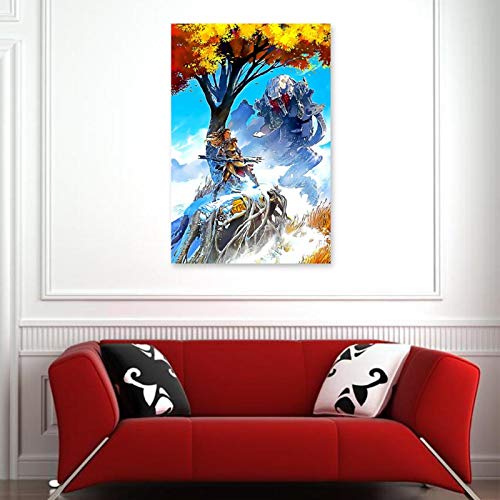 Póster de Horizonte Zero Dawn en lienzo y pared con impresión moderna para dormitorio familiar, 60 x 90 cm