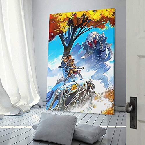 Póster de Horizonte Zero Dawn en lienzo y pared con impresión moderna para dormitorio familiar, 60 x 90 cm