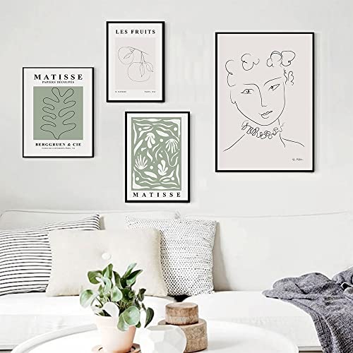 Póster de la galería abstracta de Henri Matisse, cuadros de pared modernos neutrales de arte medieval, lienzo sin marco A3 30x45cm