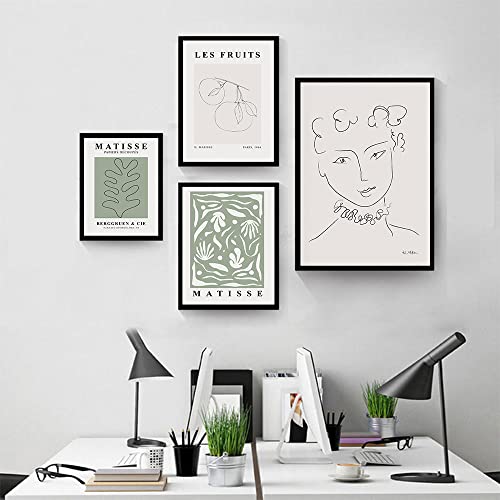 Póster de la galería abstracta de Henri Matisse, cuadros de pared modernos neutrales de arte medieval, lienzo sin marco A3 30x45cm