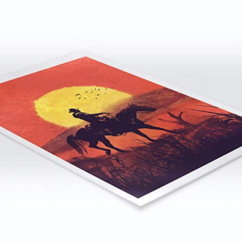 Póster para juegos – A3 Red Dead Redemption 2 Poster – Papel Premium 190GSM – Impresión Ultra HD – Fácil de enmarcar – Ideal para sala de juegos, cueva de hombre, entusiastas del juego
