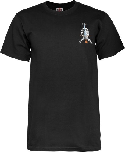 Powell-Peralta - Camiseta de Calavera y Espada, Unisex Adulto Hombre, CTMPPSASXL, Negro, Large