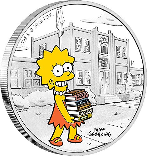Power Coin Lisa Simpsons 1 Oz Moneda Plata 1$ Tuvalu 2019