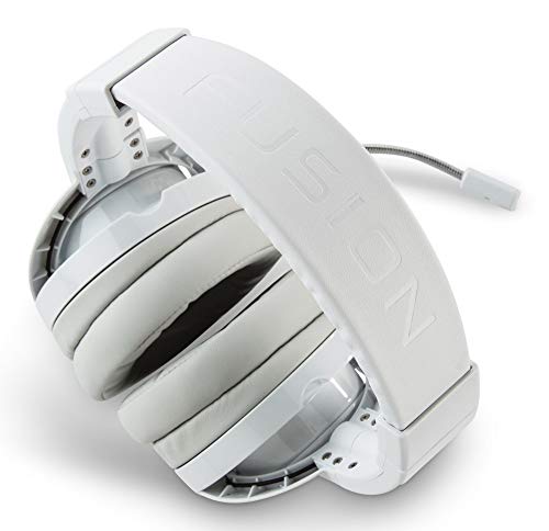 PowerA Fusion - Auriculares de juego con cable, micrófono desmontable, compatible con PlayStation 4, Xbox (One, One X, One S, 360), Nintendo Switch, Mac, PC, Android e iOS, color blanco