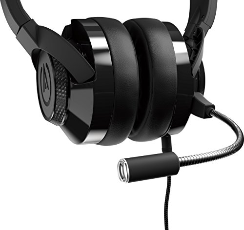 PowerA Fusion Auriculares Gaming con Micrófono Desmontable y Cable - Compatibles con PlayStation 4, Xbox (One, One X, One S, 360), Nintendo Switch, Mac, Android, IOS - Negro