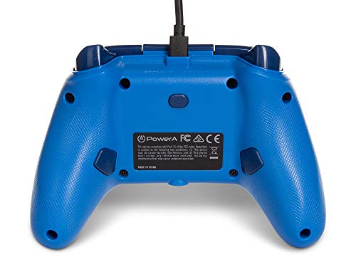 PowerA - Mando con cable mejorado para Xbox Series X y S, color azul