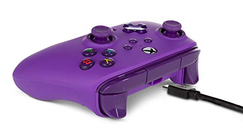 PowerA - Mando con cable mejorado para Xbox Series X y S, color morado (Royal Purple)