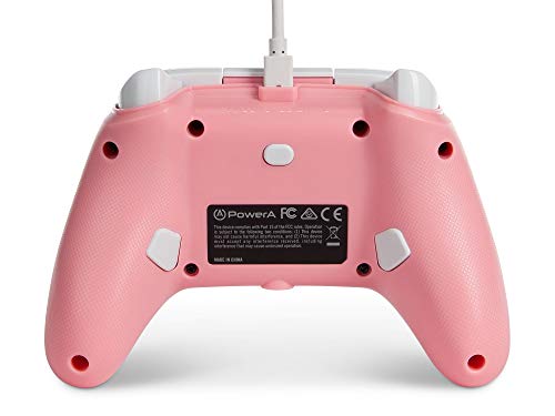 PowerA - Mando con cable mejorado para Xbox Series X y S, color rosa