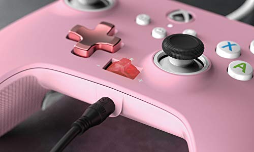 PowerA - Mando con cable mejorado para Xbox Series X y S, color rosa