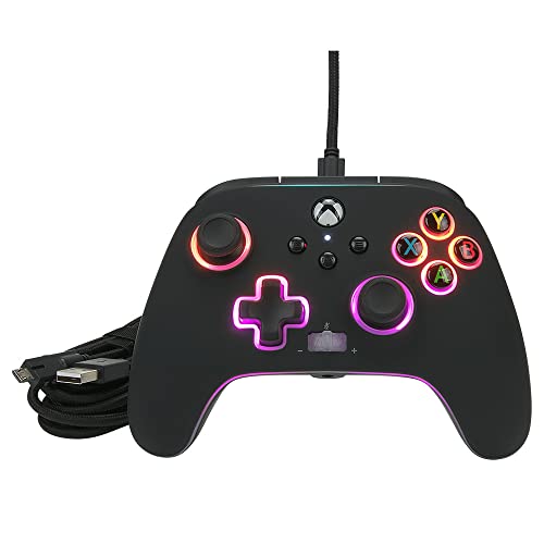 PowerA - Mando con Cable Mejorado para Xbox Series X y S y Xbox One, Licencia Oficial, diseño Spectra Infinity