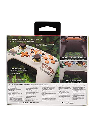 PowerA - Mando con cable para Nintendo Switch, diseño de Quantum Crash