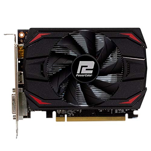PowerColor AMD Radeon RX 550 - Tarjeta gráfica (4 GB), diseño de dragón Rojo