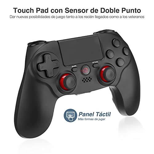 Powerextra Mando para PS4, Controlador Inalámbrico para PS4 Wireless Bluetooth Doble Shock 4 con Doble Vibración, Audio,Panel Táctil de Alta Precisión,Sensor Giroscópico de 6 Ejes,360 ​​° Joystick