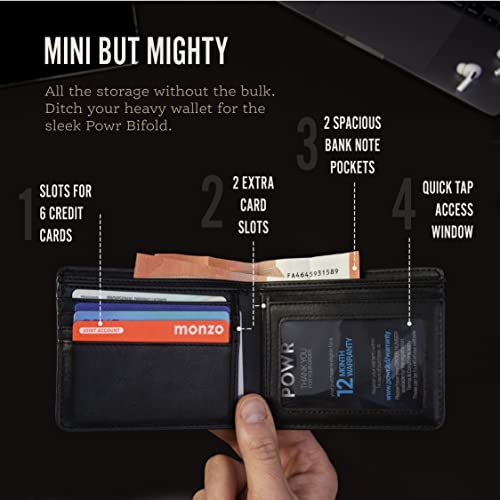 POWR Carteras para Hombre RFID | Billeteras para Hombre | Cartera Hombre Pequeña | Idea Regalo para Hombre