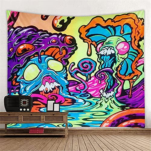PPOU Psychedelic Mushroom Indian Mandala Tapestry Wall Hanging Bohemian Gypsy Psychedelic Tapiz Witchcraft Tapestry A12 73x95cm