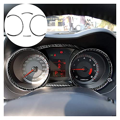 PREPP Ajuste para Mitsubishi Lancer EVO X MR 2008-2015 Marco de Panel de velocímetro Etiqueta de Fibra de Carbono Pegatina Interior Accesorios para automóviles