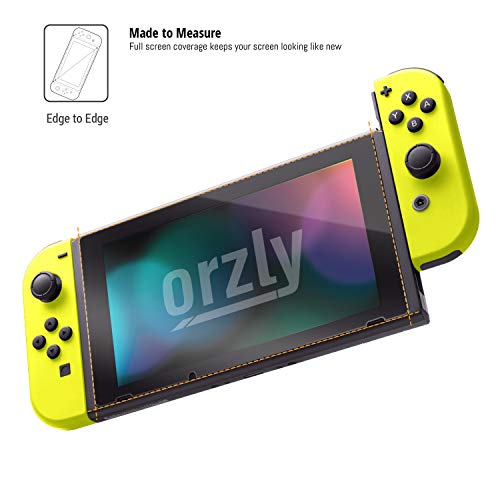 Protector de Pantalla para la Nintendo Switch - Protector de Pantalla de Prima de Cristal Templado de Orzly - Pack de DOS para la Pantalla de 6.2 pulgadas de la Nintendo Switch
